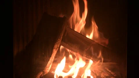 The fire in the fireplace. Stock Footage 327374496