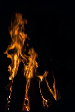 Fire in a fireplace Stock Photos