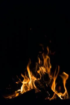 Fire in a fireplace Foto stock