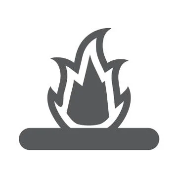 Fire firewood icon. Vector flat illustration. Stock Illustration
