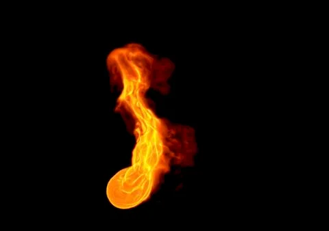 Fire flame - 3D rendering Stock Illustration