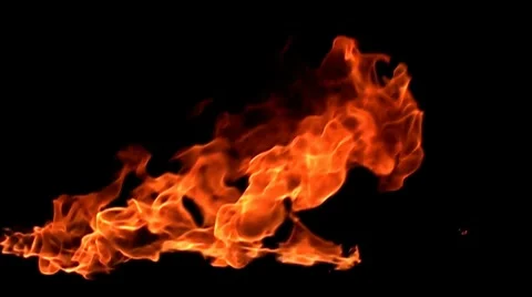Fire flame / 8х slow motion Stock Footage 7731834