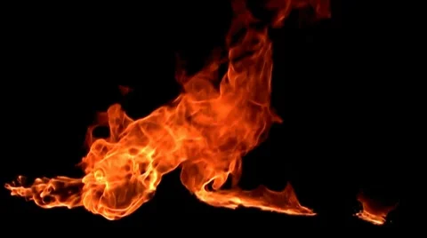 Fire flame / 8х slow motion Stock Footage 7731924