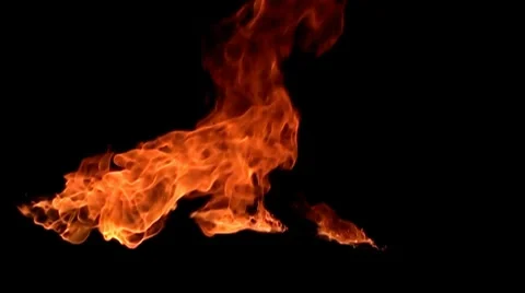 Fire flame / 8х slow motion Stock Footage 7731950