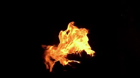 Fire flame / 8х slow motion Stock Footage 8510908
