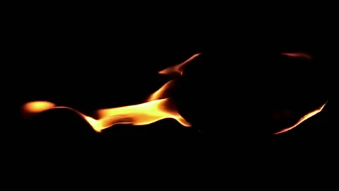 Fire flame / 8х slow motion Stock Footage 92483120
