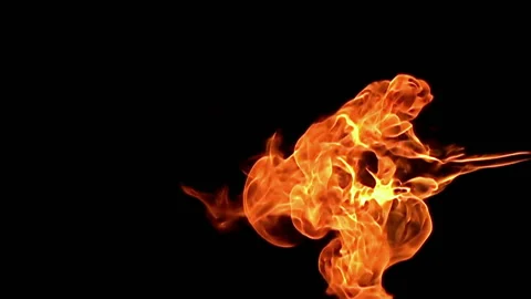 Fire flame / 8х slow motion Stock Footage 92483225