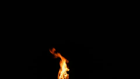 Fire Flame Against Black Background A Continuous Sequence Pt1 of 2 Stock Footage 242115359
