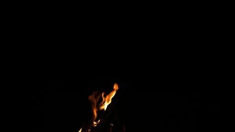 Fire Flame Against Black Background A 30fps Continuous Sequence Pt7 of 7 Stock Footage 242168049