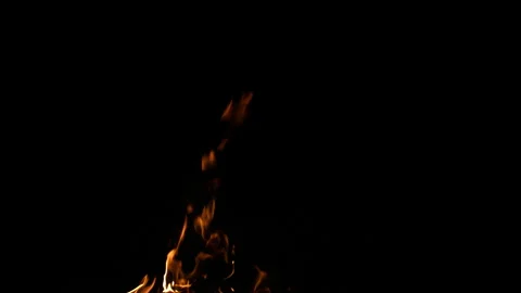 Fire Flame Against Black Background B 30fps Continuous Sequence Pt3 of 19 Stock Footage 242173283