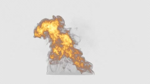 Fire Flame with Alpha Channel Stock Footage 284200629