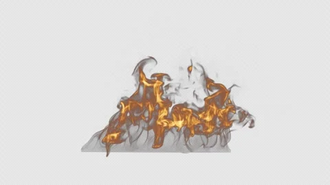 Fire Flame with Alpha Channel Stock Footage 301779059