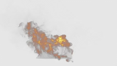 Fire Flame with Alpha Channel Loop Stock Footage 288978728