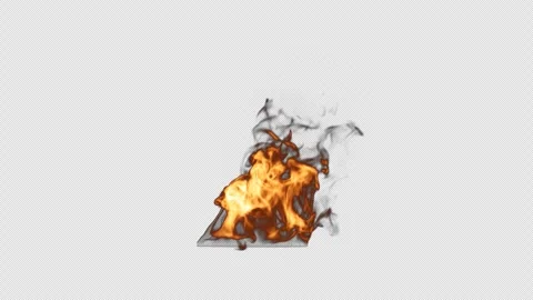 Fire Flame with Alpha Channel Loop Video stock 290862168