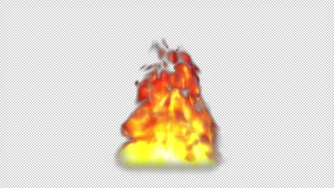 Fire Flame - Alpha Channel - Seamless Loop Stock Footage 301309028