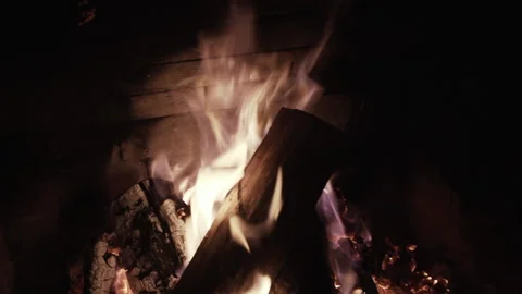 Fire flame and burning firewood Video stock 149712964