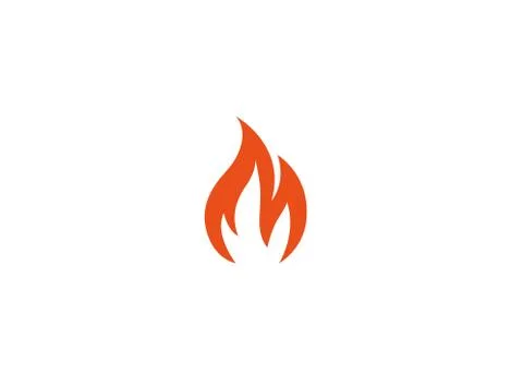 Fire with flame and feuer mit flamme for logo Stock Illustration