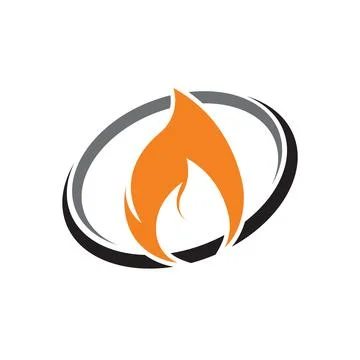 Fire with flame and feuer mit flamme Logo - Vector Stock Illustration
