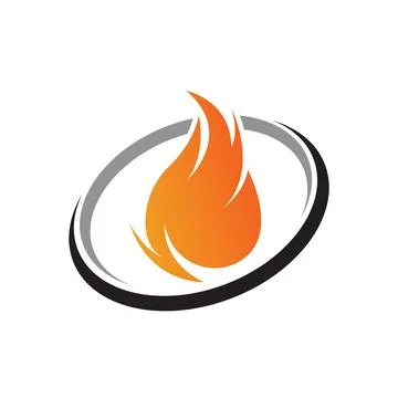 Fire with flame and feuer mit flamme Logo - Vector Stock Illustration