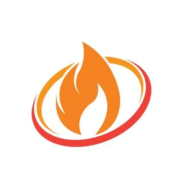 Fire with flame and feuer mit flamme Logo - Vector Stock Illustration