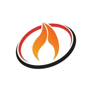 Fire with flame and feuer mit flamme Logo - Vector Stock Illustration