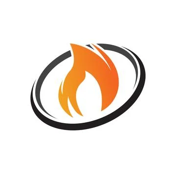 Fire with flame and feuer mit flamme Logo - Vector Stock Illustration