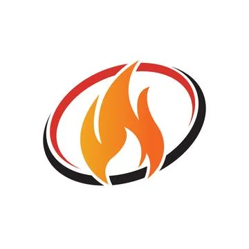Fire with flame and feuer mit flamme Logo - Vector Stock Illustration