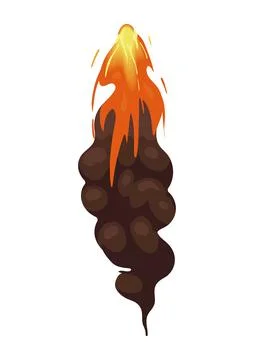 Fire flame and smoke Stock Illustration