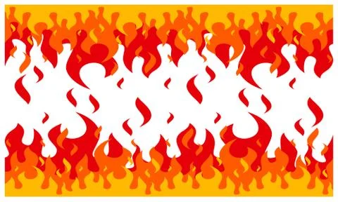 Fire flame background. fire banner. Vector illustration. Stock Illustration