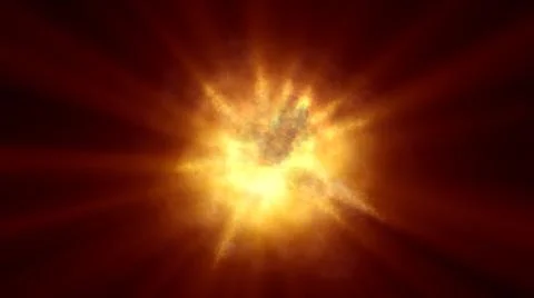 Fire flame ball explosion in space, illustration Stockillustratie