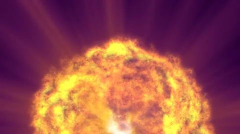 Fire flame ball explosion in space, illustration Stock Illustration
