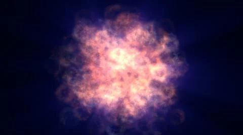 Fire flame ball explosion in space, illustration Stockillustratie