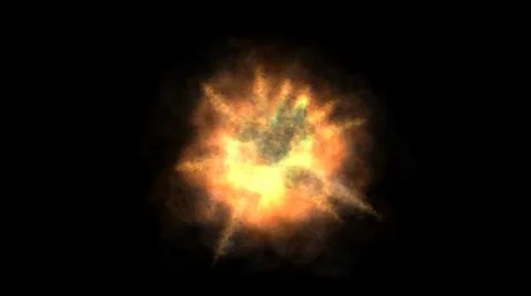 Fire flame ball explosion in space, illustration Stock Illustration