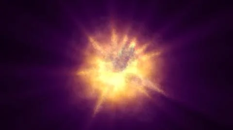 Fire flame ball explosion in space, illustration Stock Illustration