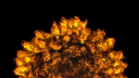Fire flame ball explosion in space, illustration Stock Illustration