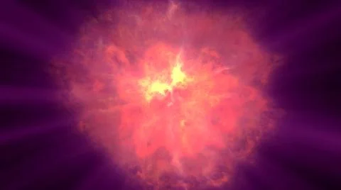 Fire flame ball explosion in space, illustration Stock Illustration