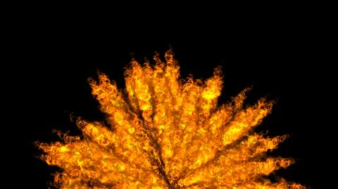 Fire flame ball explosion in space, illustration Stock Illustration