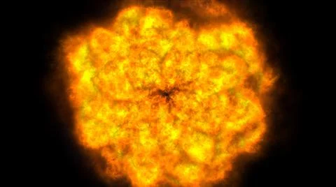Fire flame ball explosion in space, illustration Stock Illustration