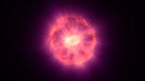 Fire flame ball explosion in space, illustration Stockillustratie