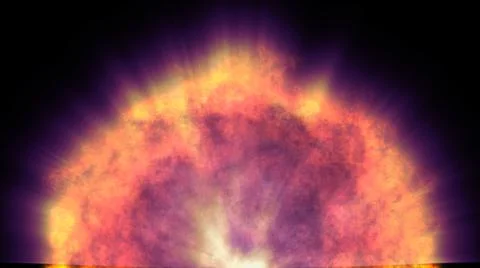 Fire flame ball explosion in space, illustration Stock Illustration