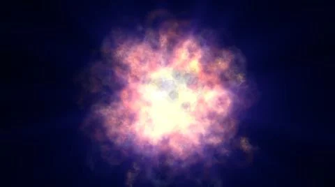 Fire flame ball explosion in space, illustration Stock Illustration