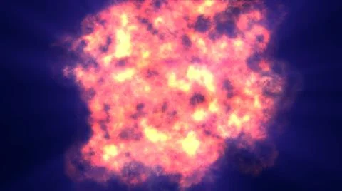 Fire flame ball explosion in space, illustration Stock Illustration
