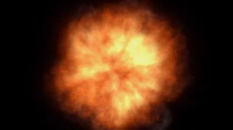 Fire flame ball explosion in space, illustration Stock Illustration