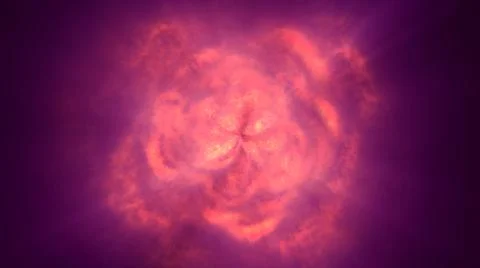 Fire flame ball explosion in space, illustration Stock Illustration