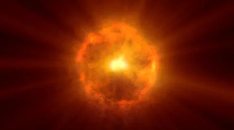 Fire flame ball explosion in space, illustration Stock Illustration