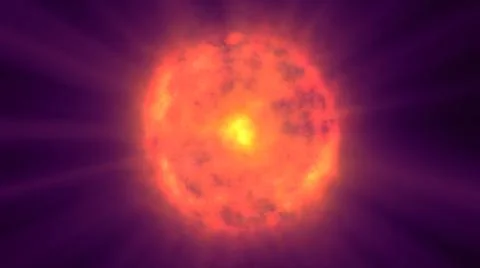 Fire flame ball explosion in space, illustration Stock Illustration