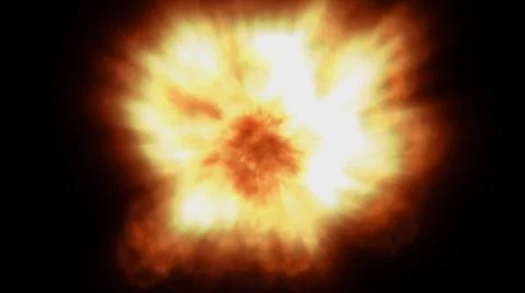 Fire flame ball explosion in space, illustration Stock Illustration
