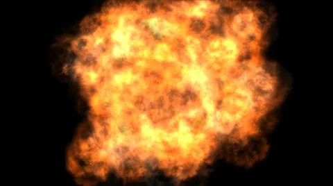 Fire flame ball explosion in space, illustration Stock Illustration