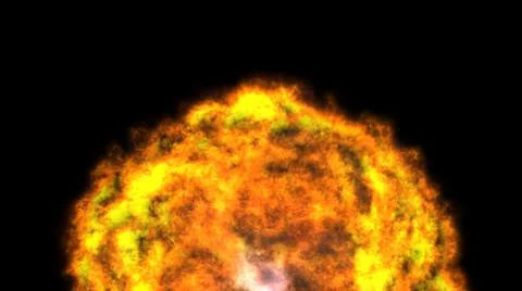 Fire flame ball explosion in space, illustration Stock Illustration
