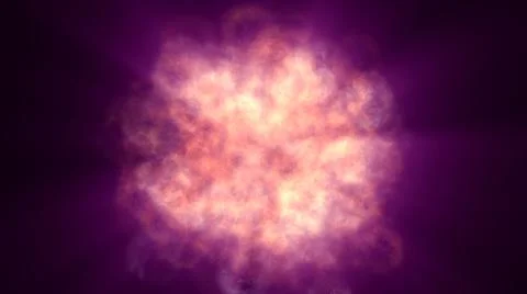 Fire flame ball explosion in space, illustration Stock Illustration